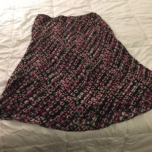 Long Pink Patterned Skirt from Lane Bryant